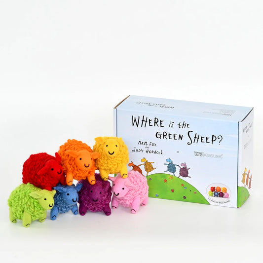 Where Is The Green Sheep? 7 Colourful Sheep Play Set
