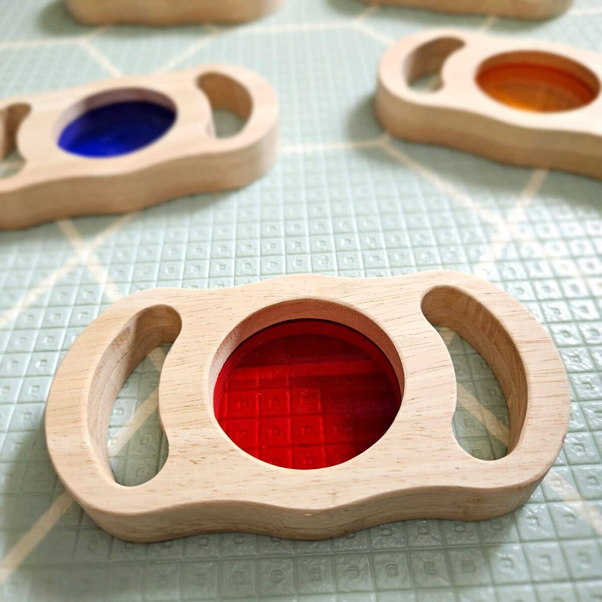 See through coloured blocks