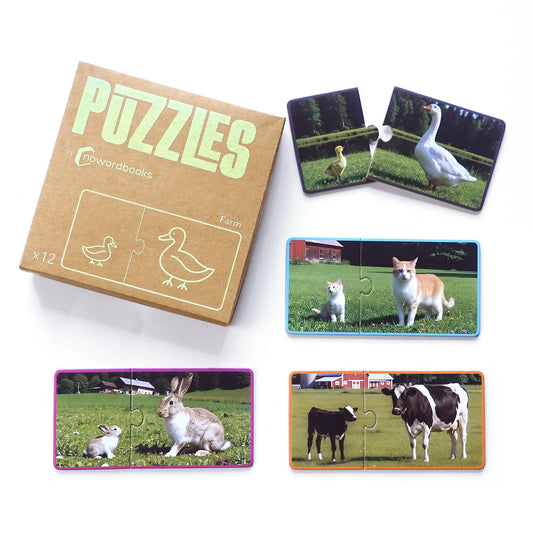 Farm Animals and Their Young Puzzle