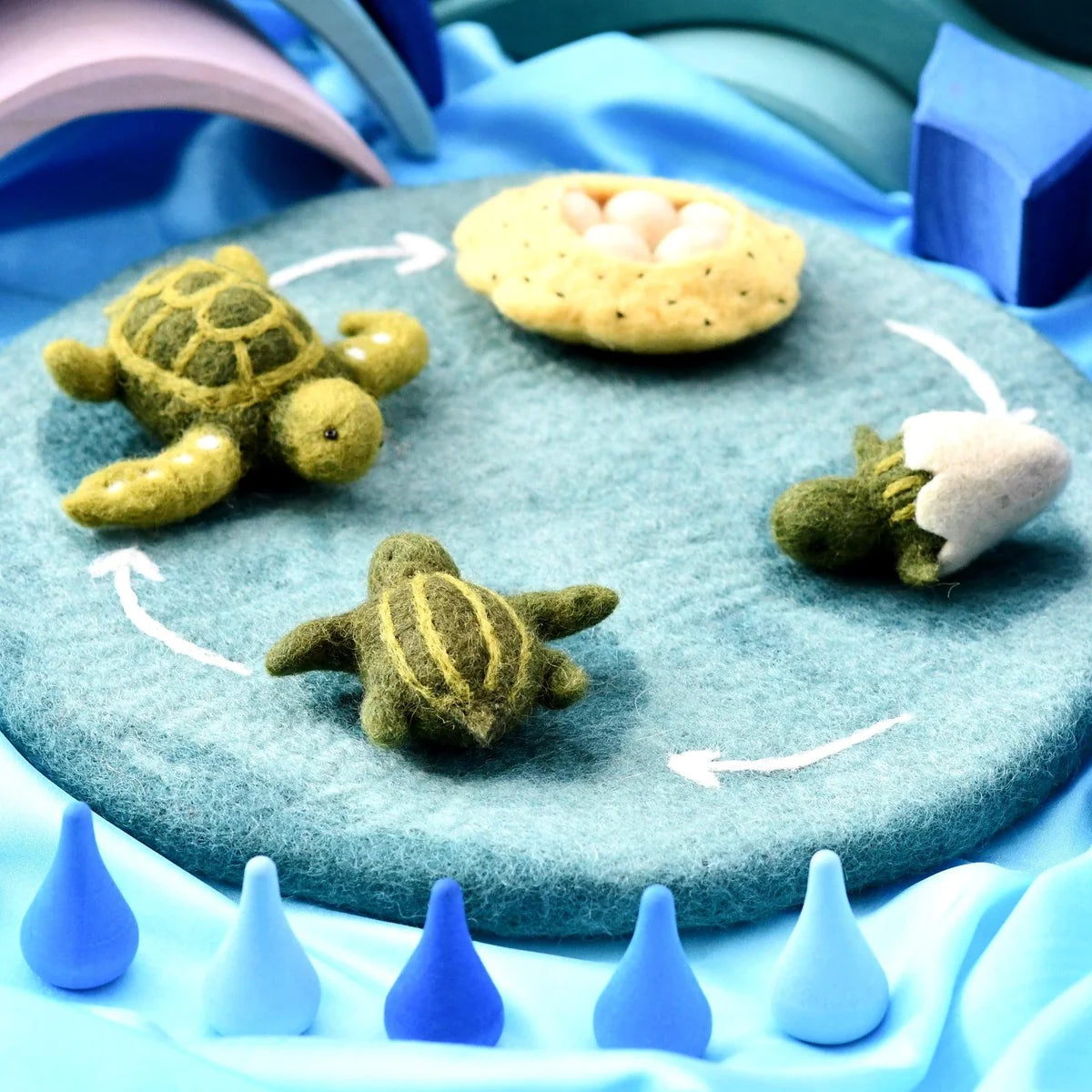 Felt Lifecycle of a Green Sea Turtle