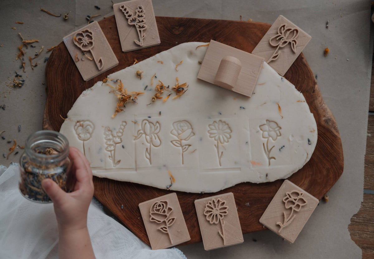 Flower Stamp Set - Eco Playdough Tool