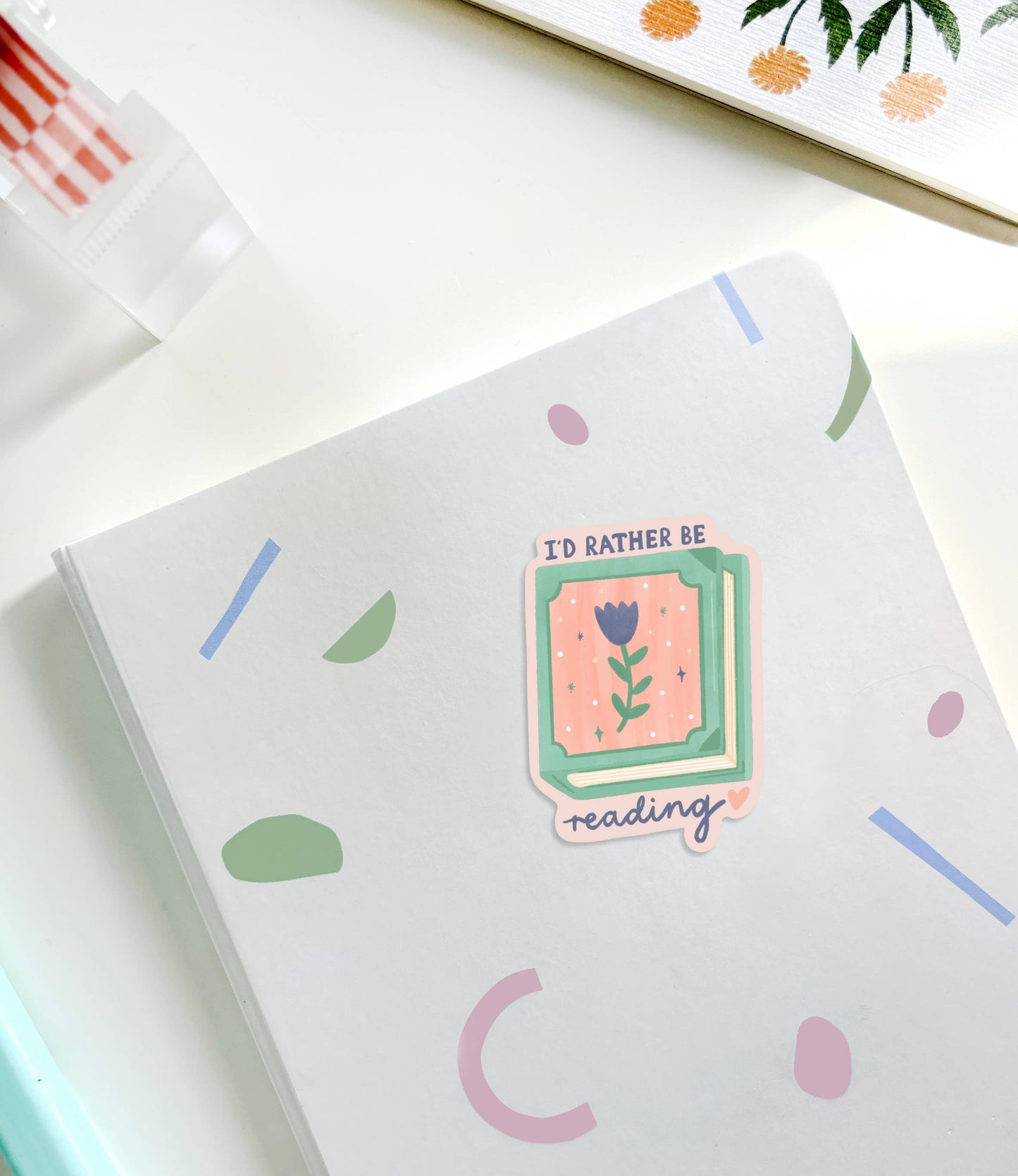 I'd Rather Be Reading Sticker - Waterproof Matte Vinyl