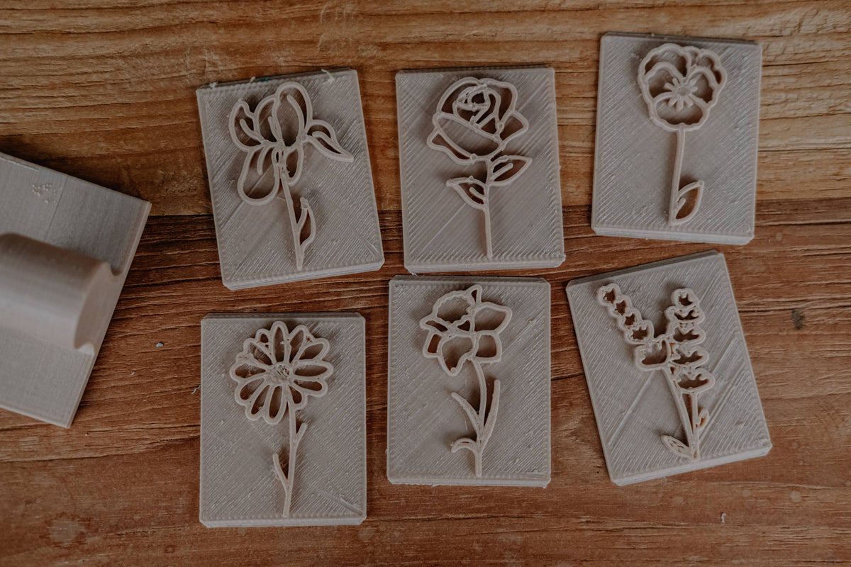 Flower Stamp Set - Eco Playdough Tool