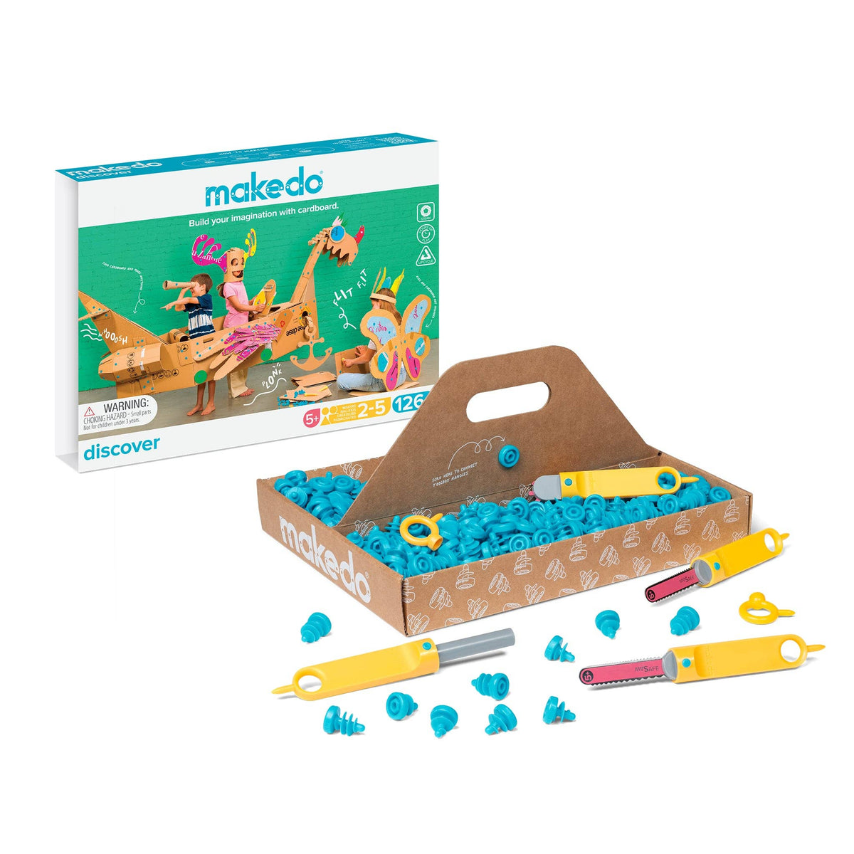 Discover Kit | Makedo Cardboard Construction for 2-5 Makers