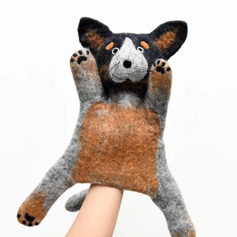 Hand Puppet - Australian Cattle Dog (Blue Heeler)