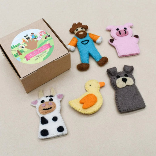 Old MacDonald Farm Animals - Finger Puppet Set