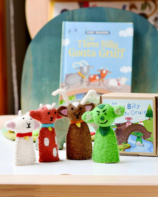 Billy Goat's Gruff Finger Puppet Set
