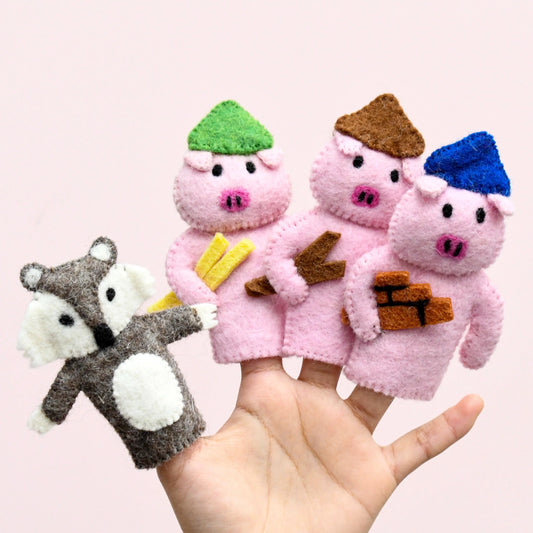 3 Little Pigs Finger Puppet Set